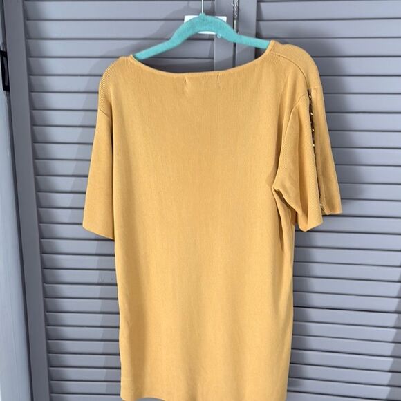 CAL Fashion Gold Embellished Top - Picture 5 of 5